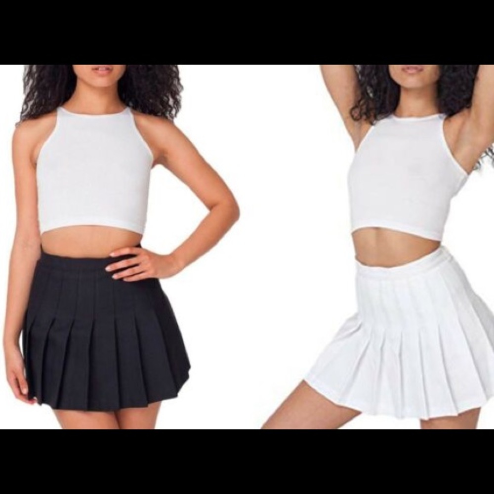 TWO American Apparel Pleated Tennis Skirts